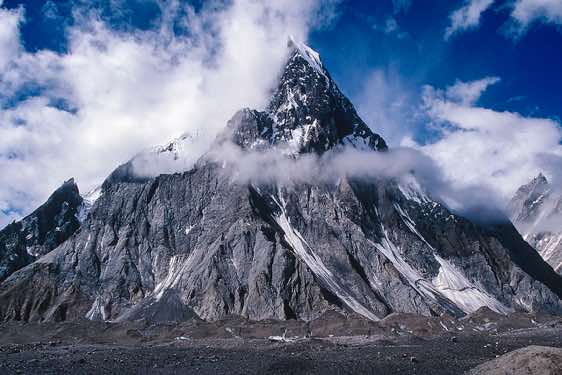 Mitre Peak, 6013m, seen from Concordia, Karakoram Mountains