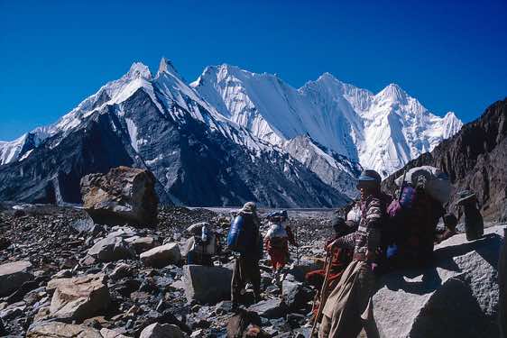 Group of porters, Concordia, Karakoram Mountains