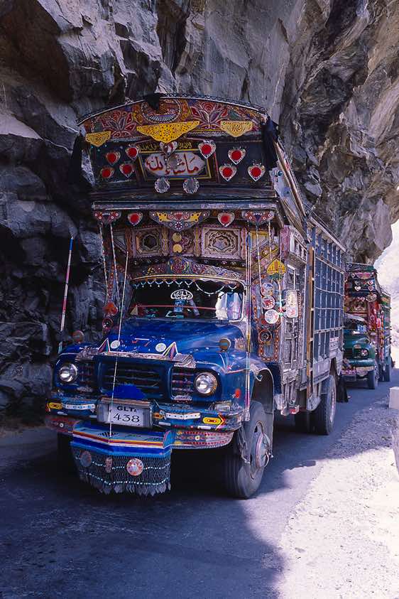 Truck on the road to Skardu