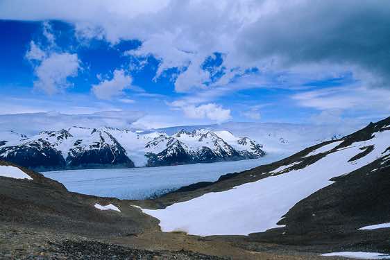 Top of John Gardner pass, 1241m, Grey Glacier, Torres Del Paine National Park, Chile
