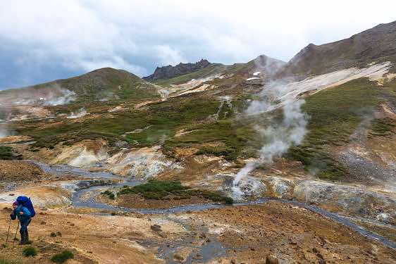 Geothermal field, Kamchatka wilderness, Pauzhetka area