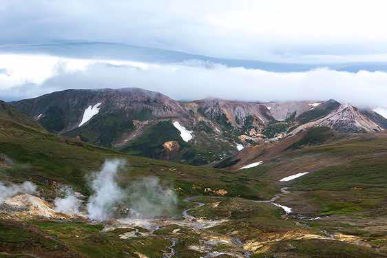Geothermal field, Kamchatka wilderness, Pauzhetka area