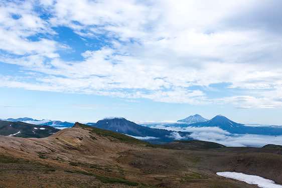 Zheltovsky and Ilyinsky volcanos, Kamchatka wilderness, Pauzhetka area