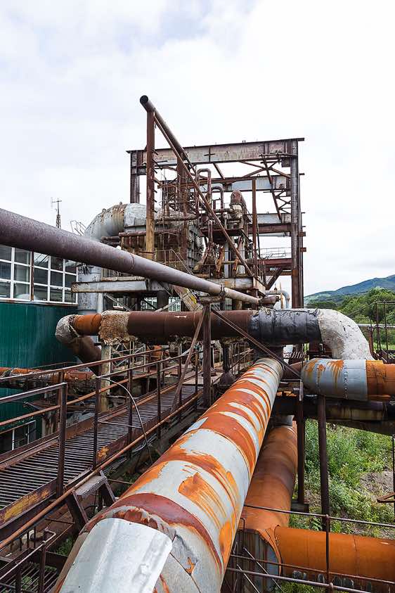 The geothermal power plant in Pauzhetka produces gigawatts of thermal electricity for Kamchatkans