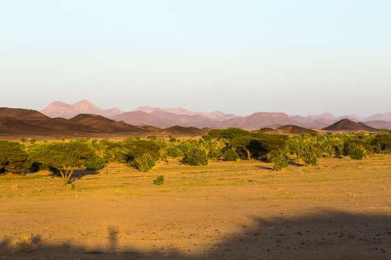 Panoramic view, Bayuda Desert, Northern Sudan
