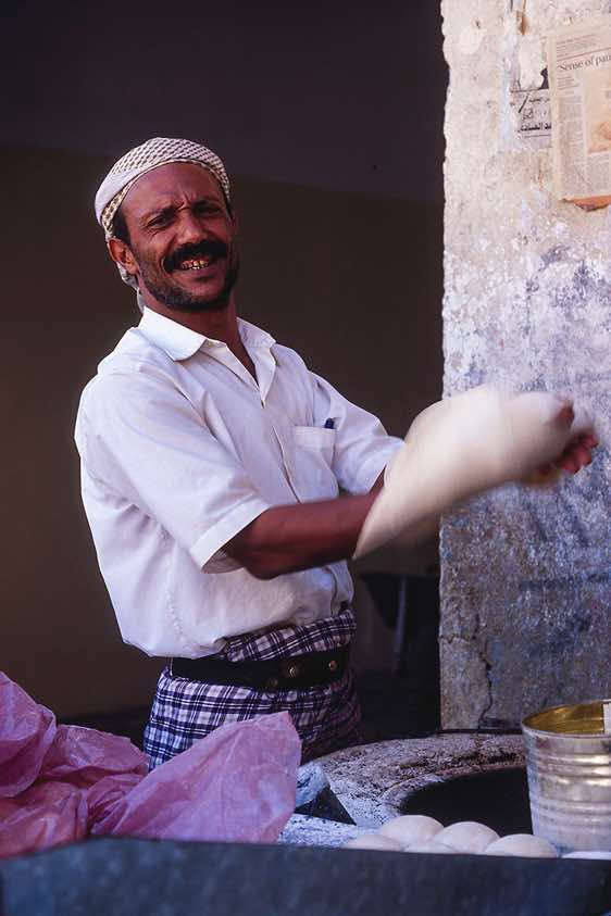 Man making bread, Taiz