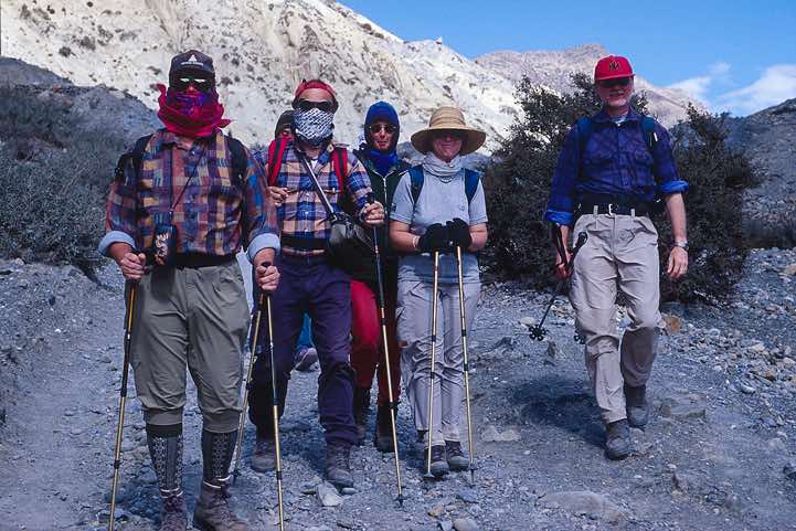 Powerful winds in the Kali Gandaki Valley can drive sand and dust into your face