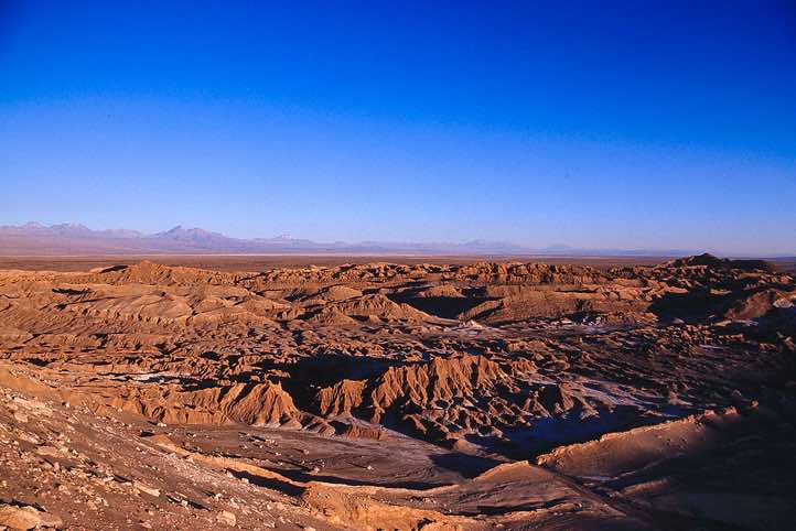 Valle de la Luna viewpoint at sunset, near San Pedro de Atacama