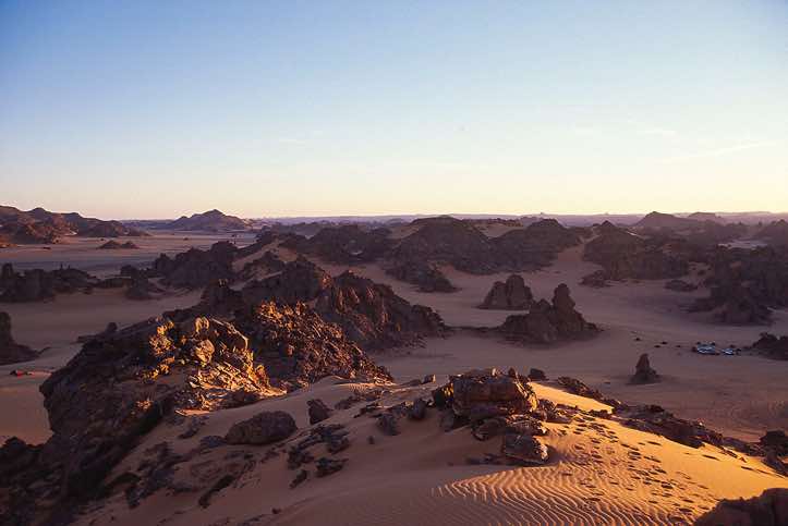 Sunset at the overnight camp site, Jabal Akakus