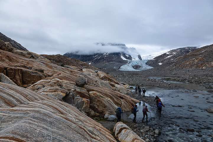 Hiking group, Johan Petersen Fjord