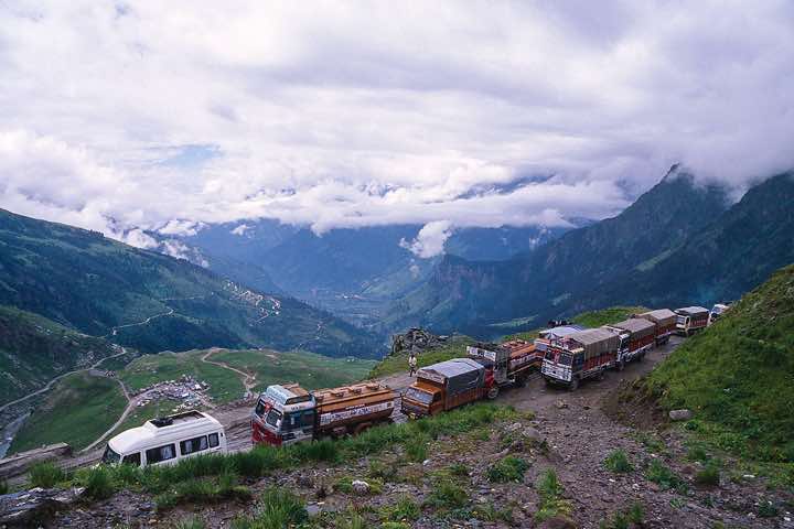 Kullu valley, seen from Rohtang pass, Manali-Leh highway