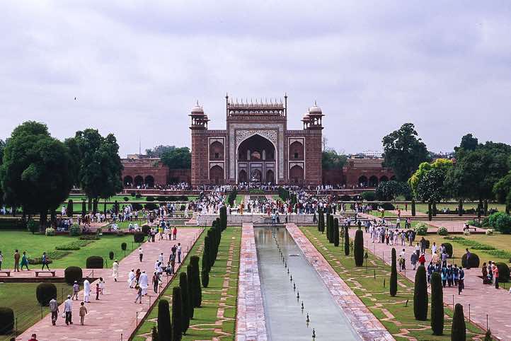 Main entrance gate to the Taj Mahal in Agra