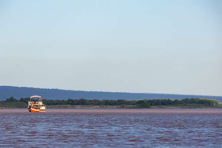 Boat on the Tsiribihina River, Western Madagascar