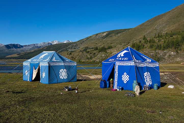 Campsite, Tavan Bogd National Park, Altai Mountains, Western Mongolia