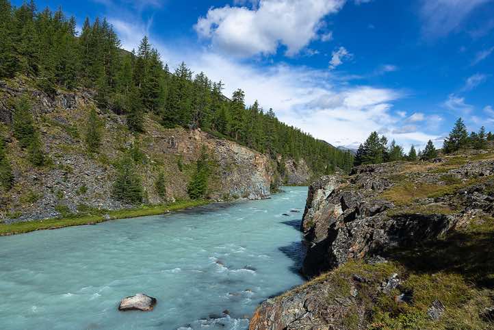 River in Tavan Bogd National Park, Altai Mountains, Western Mongolia