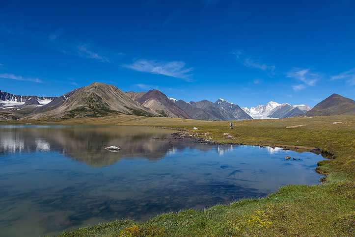 Lake in Tavan Bogd National Park, Altai Mountains, Western Mongolia
