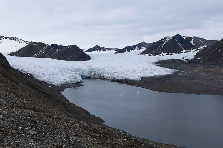 Glacier, near Gjerstadodden landing site, St. Jonsfjorden