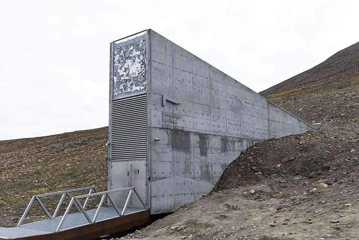 The Svalbard Global Seed Vault in Longyearbyen lies deep inside Platåberget. Opened in 2008, the facility stores seed samples from gene banks around the world, acting as a global backup for agricultural biodiversity.