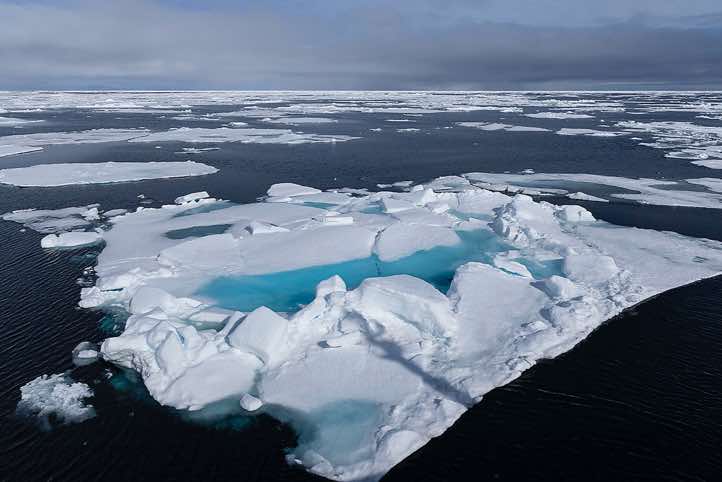 Sea ice makes a beautiful frozen landscape