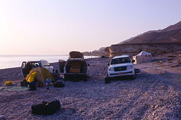 Camping on the beach