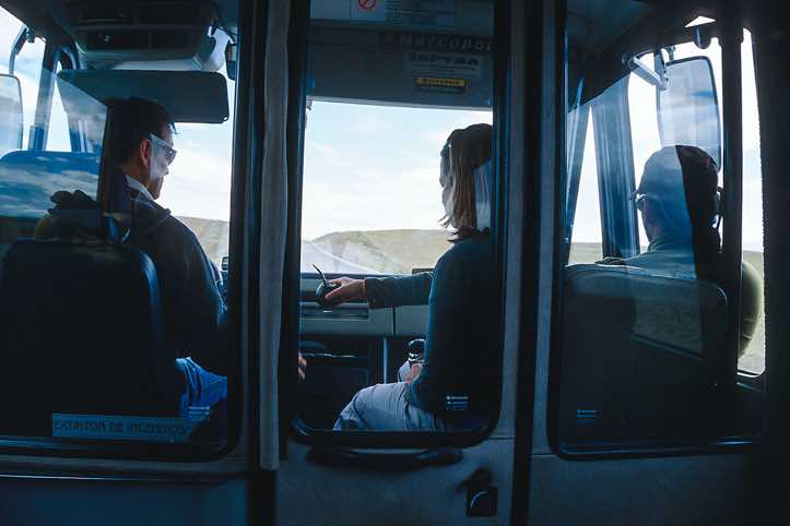 Inside the bus